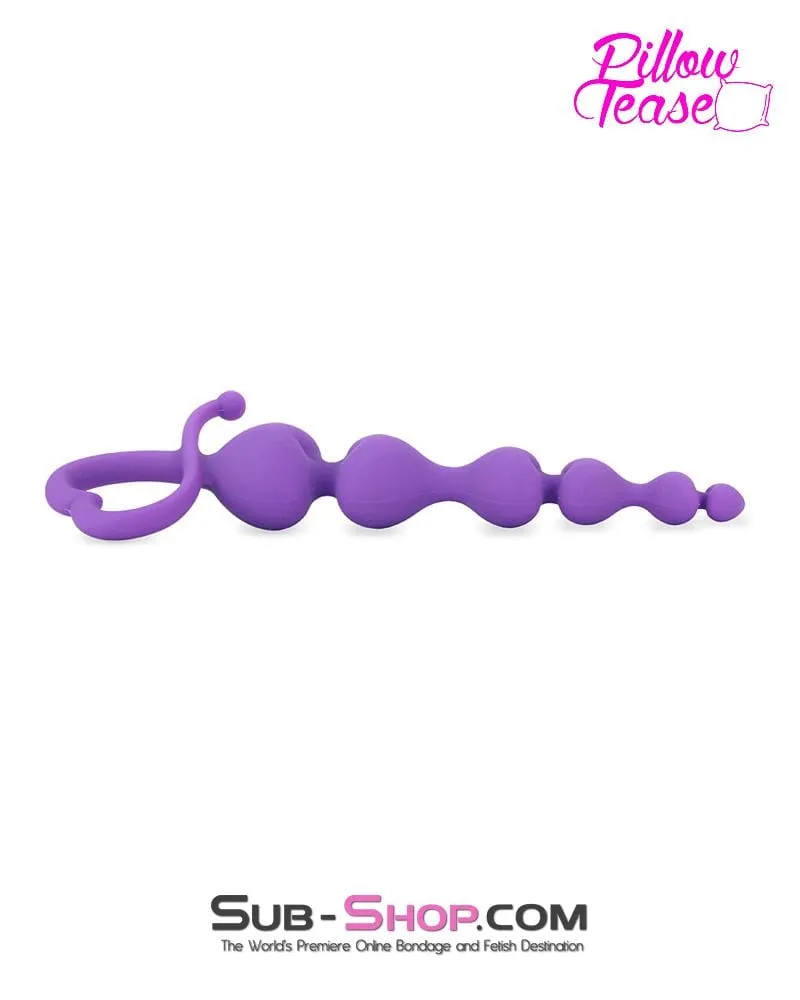 0258E      Purple Hearts Anal Beads - LAST CHANCE - Final Closeout!