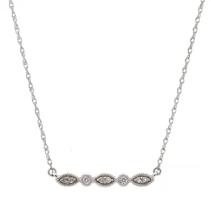 10K White Gold Diamond Necklace