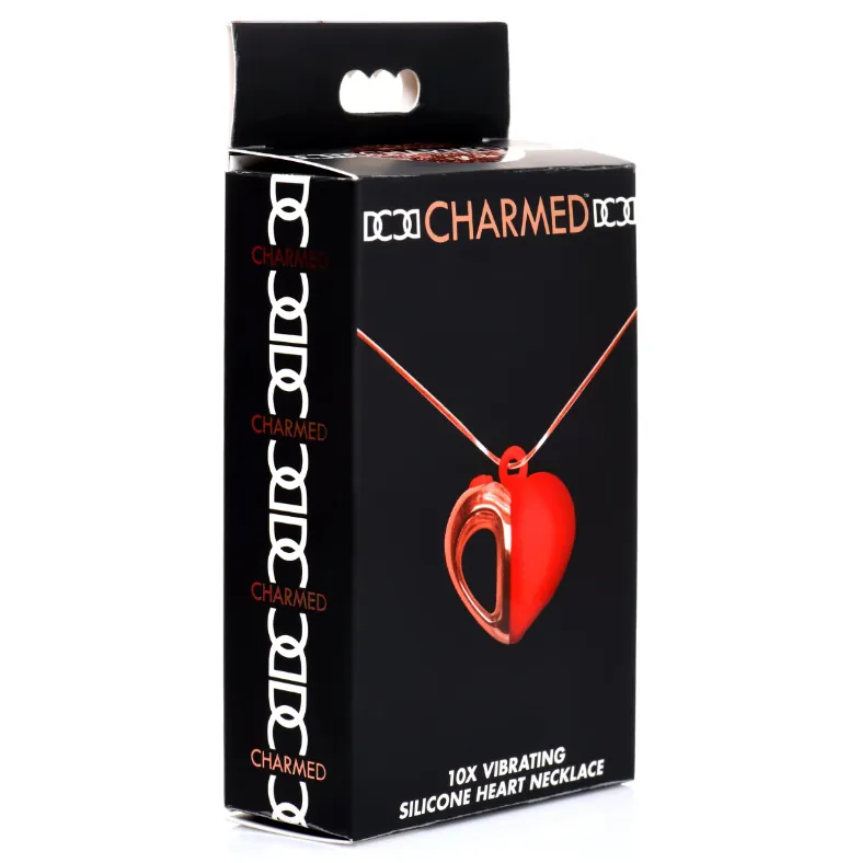 10X Vibrating Silicone Heart Necklace *