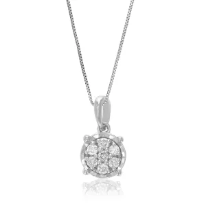 1/10 cttw Lab Grown Diamond Composite Pendant in Sterling Silver