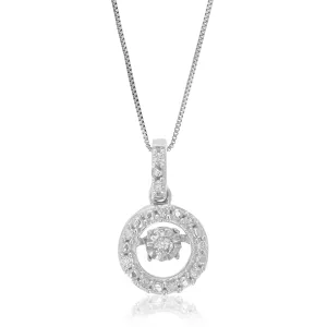 1/12 cttw Lab Grown Diamond Swing Pendant in .925 Sterling Silver