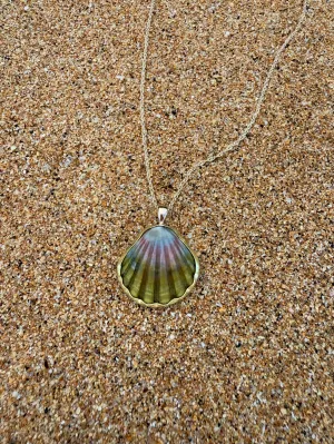 14K Gold Bezeled Moonrise Necklace
