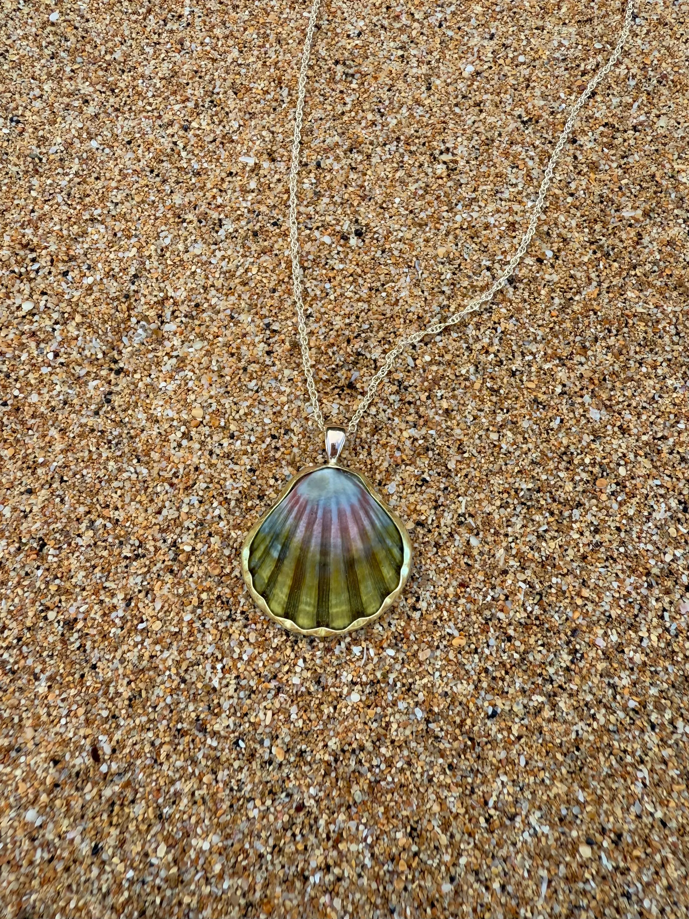 14K Gold Bezeled Moonrise Necklace