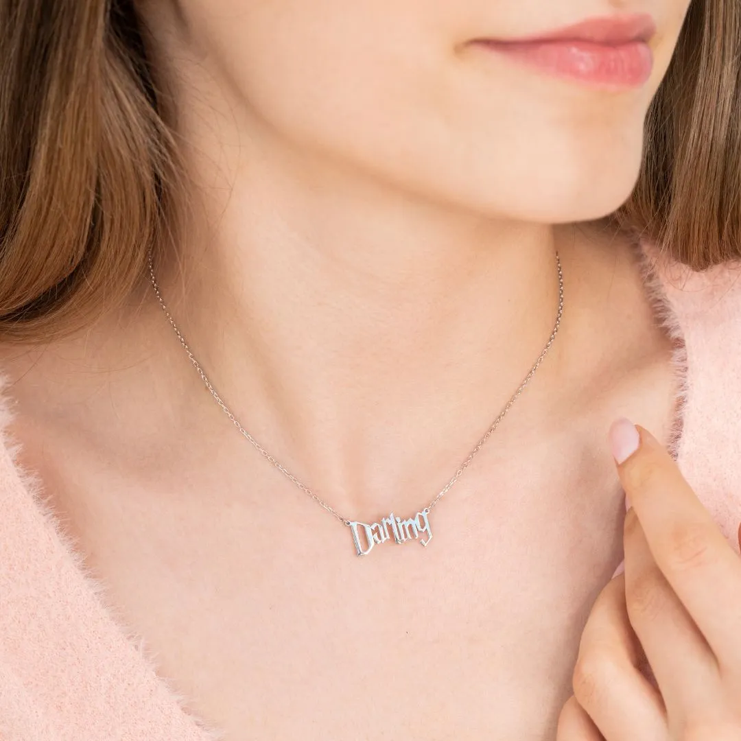 14K Solid Gold Harry Potter Font Name Necklace