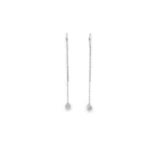 14K WHITE GOLD .25 CT FVS2 DIAMOND DANGLE THREADED