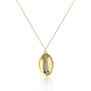 14K Yellow Gold Eldridge Necklace with Diamond Pendant
