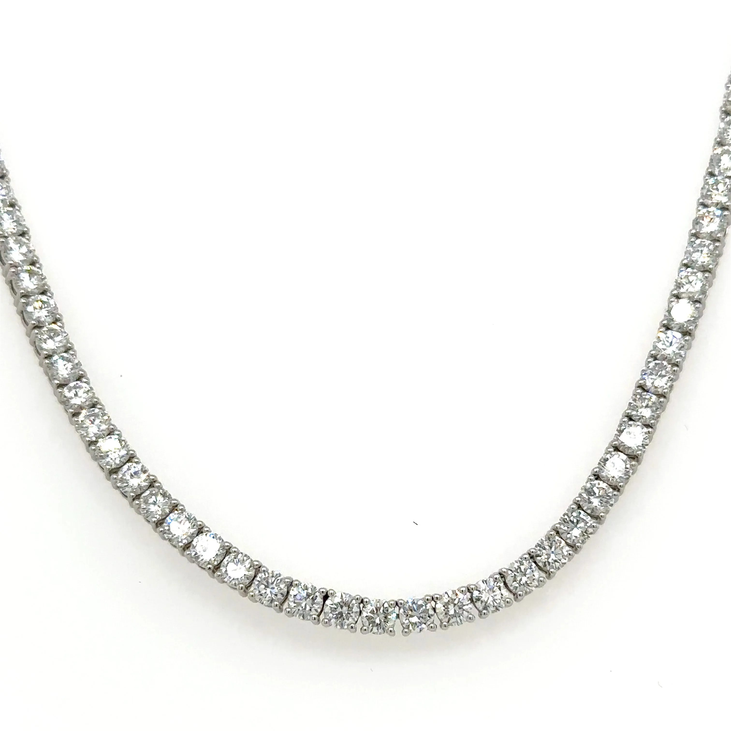 15.08ct tw Lab Diamond Riviera Line Tennis Statement Necklace