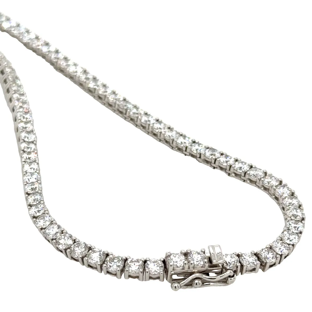 15.08ct tw Lab Diamond Riviera Line Tennis Statement Necklace