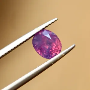 1.60 carats oval Natural Lavender Kashmir Sapphire Stone | Pink Sapphire
