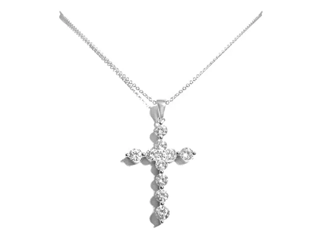 1.70ct tw Diamond Cross Pendant Necklace
