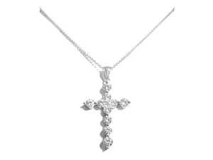 1.70ct tw Diamond Cross Pendant Necklace