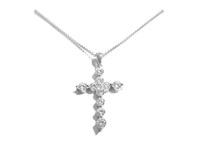 1.70ct tw Diamond Cross Pendant Necklace