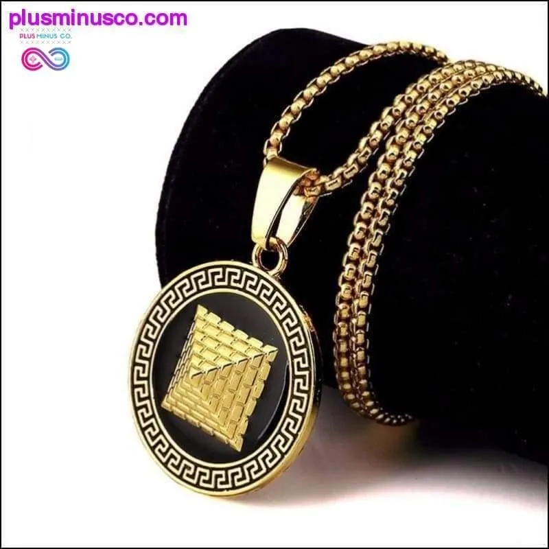 18k Real Gold Plated Ancient Egypt Pyramid Necklace