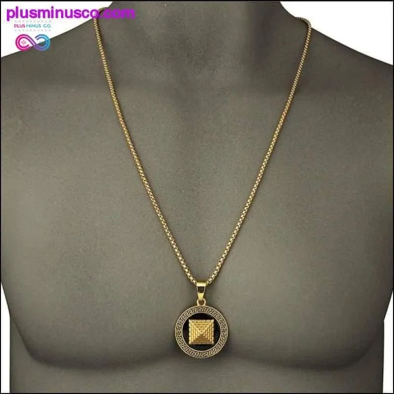 18k Real Gold Plated Ancient Egypt Pyramid Necklace