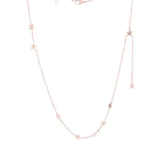 18K Rose Gold-Plated Star Station Necklace