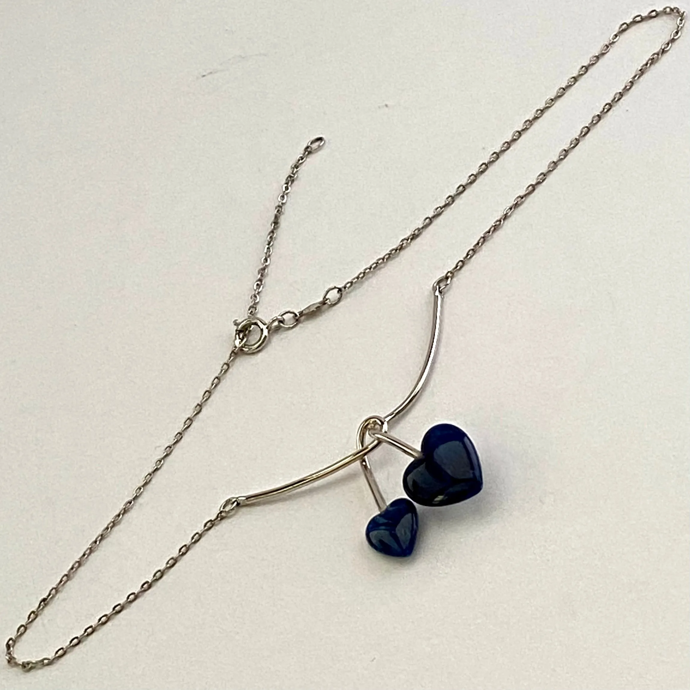 1976 Sarah Coventry Duo Heart Necklace