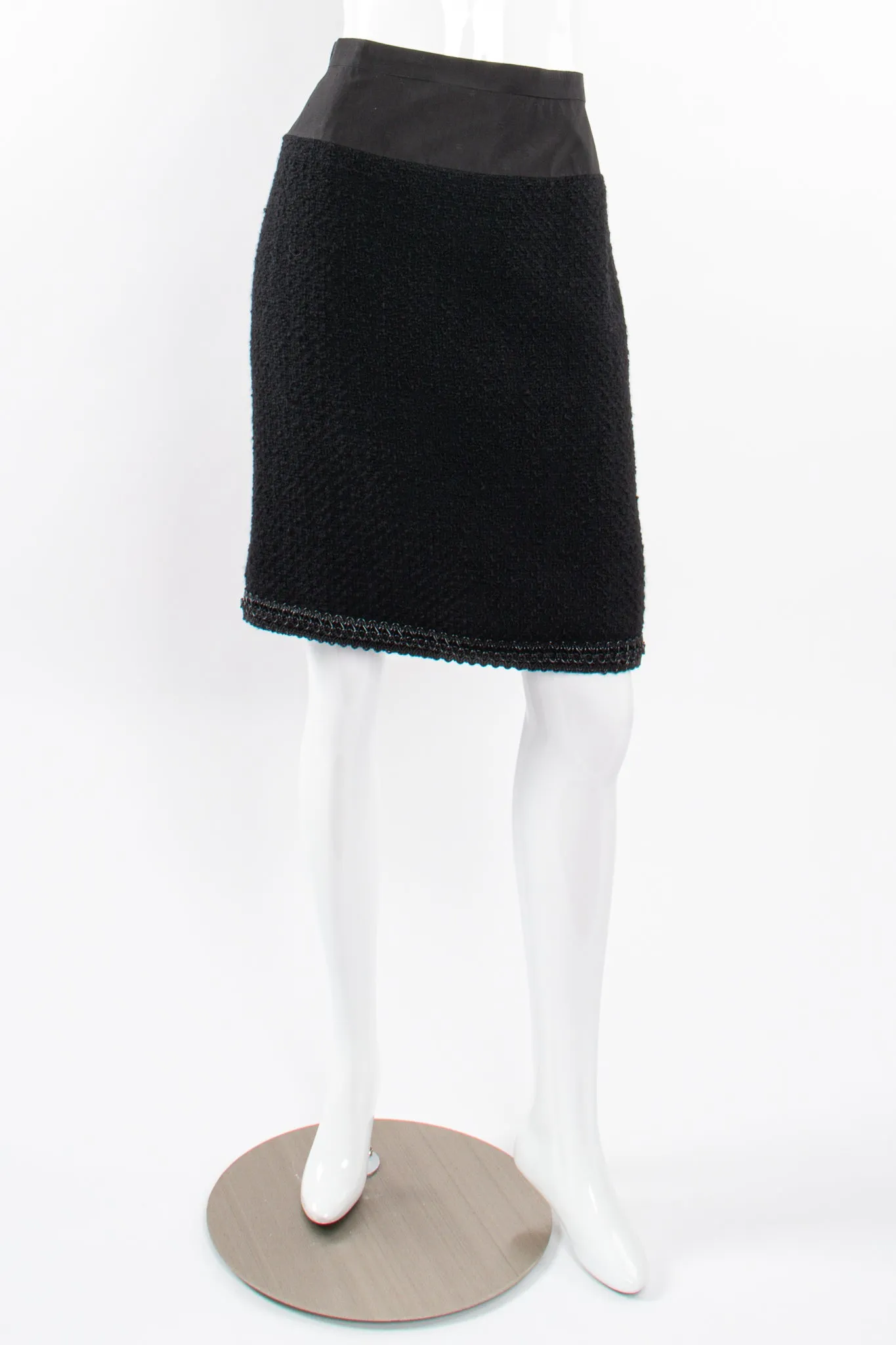 1994 S/S Jelly Bow Bouclé Tweed Jacket & Skirt Set