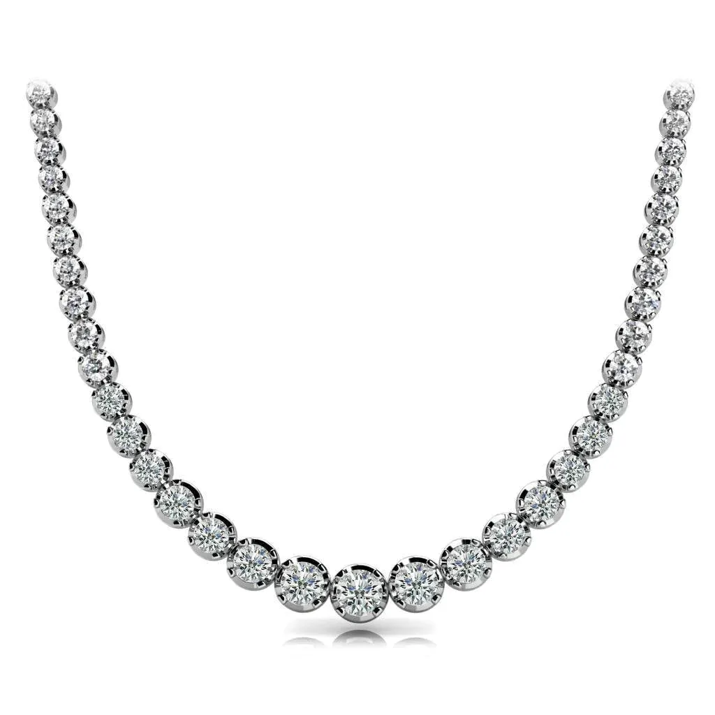 20 Carat Sparkling Natural Earth Mined Diamond Necklace
