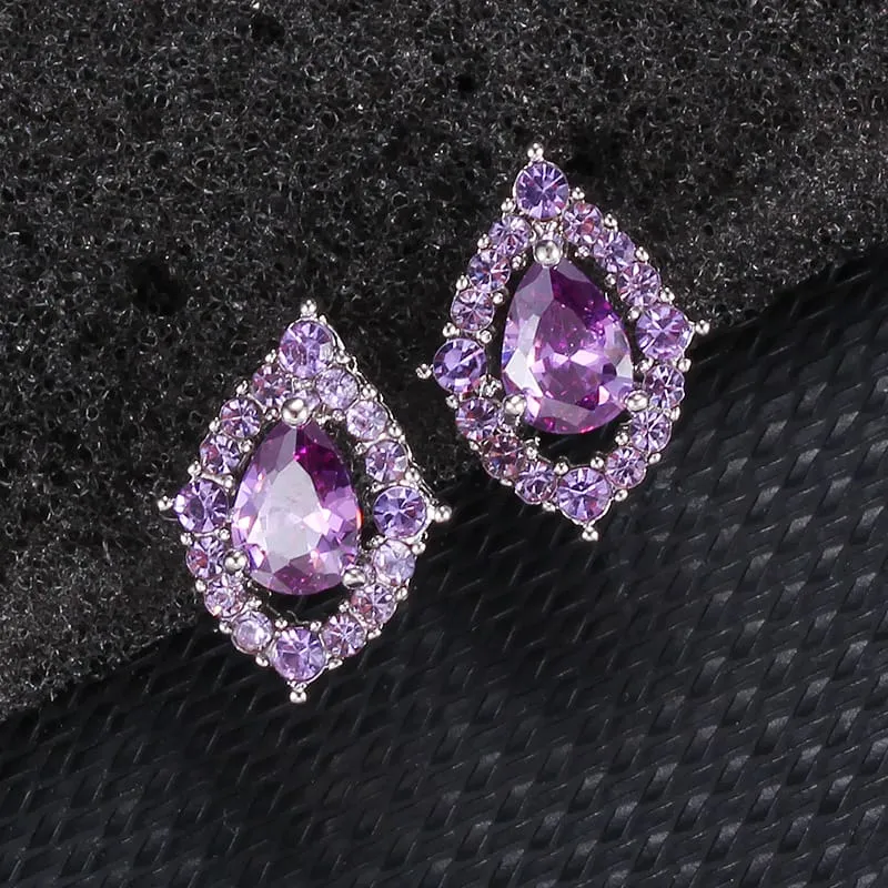 30 Pieces) Water Drop Shaped Decorative Necklace And Earrings Set