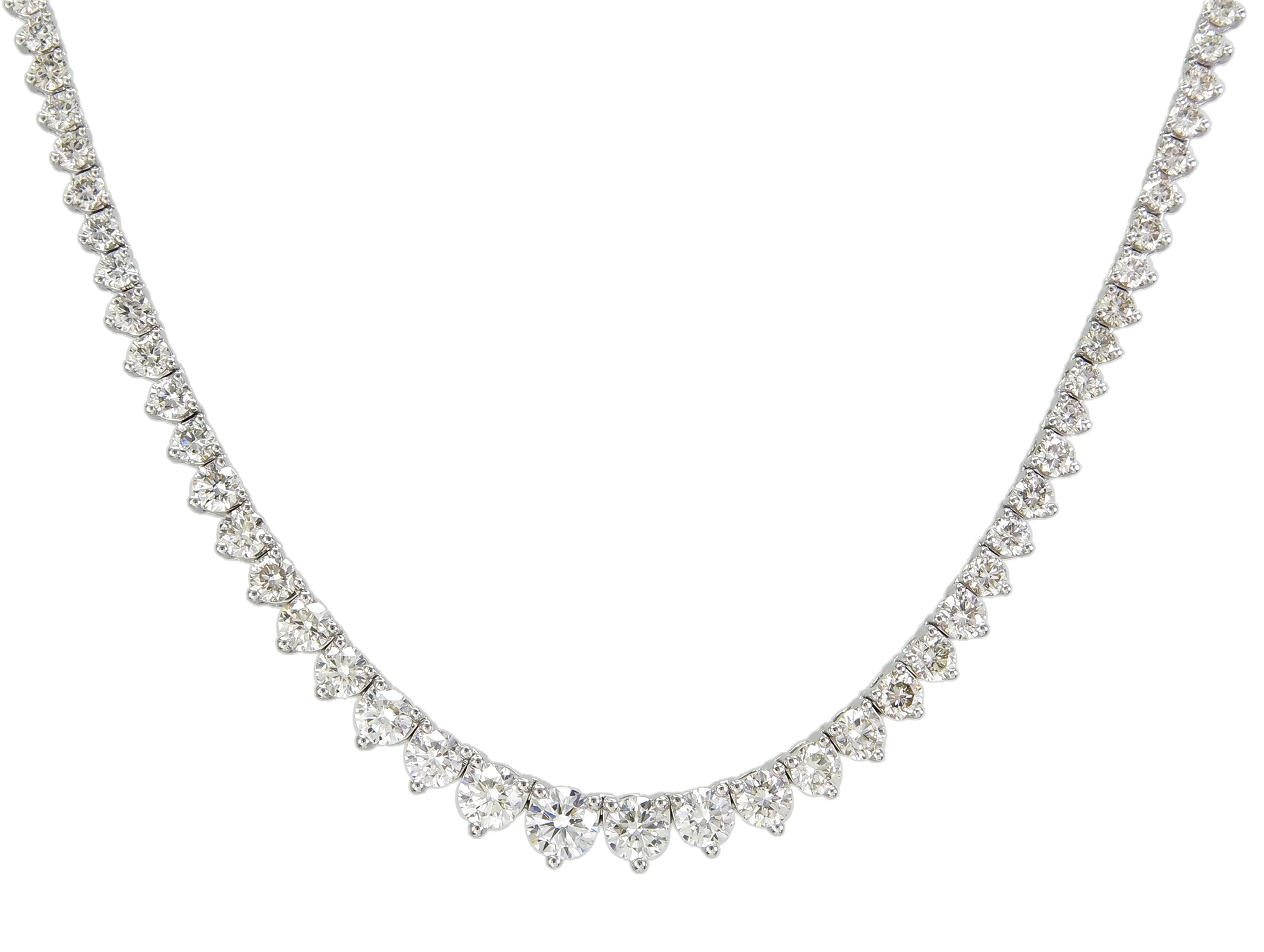 3.02ct tw Diamond Riviera Line Tennis Gradual Necklace