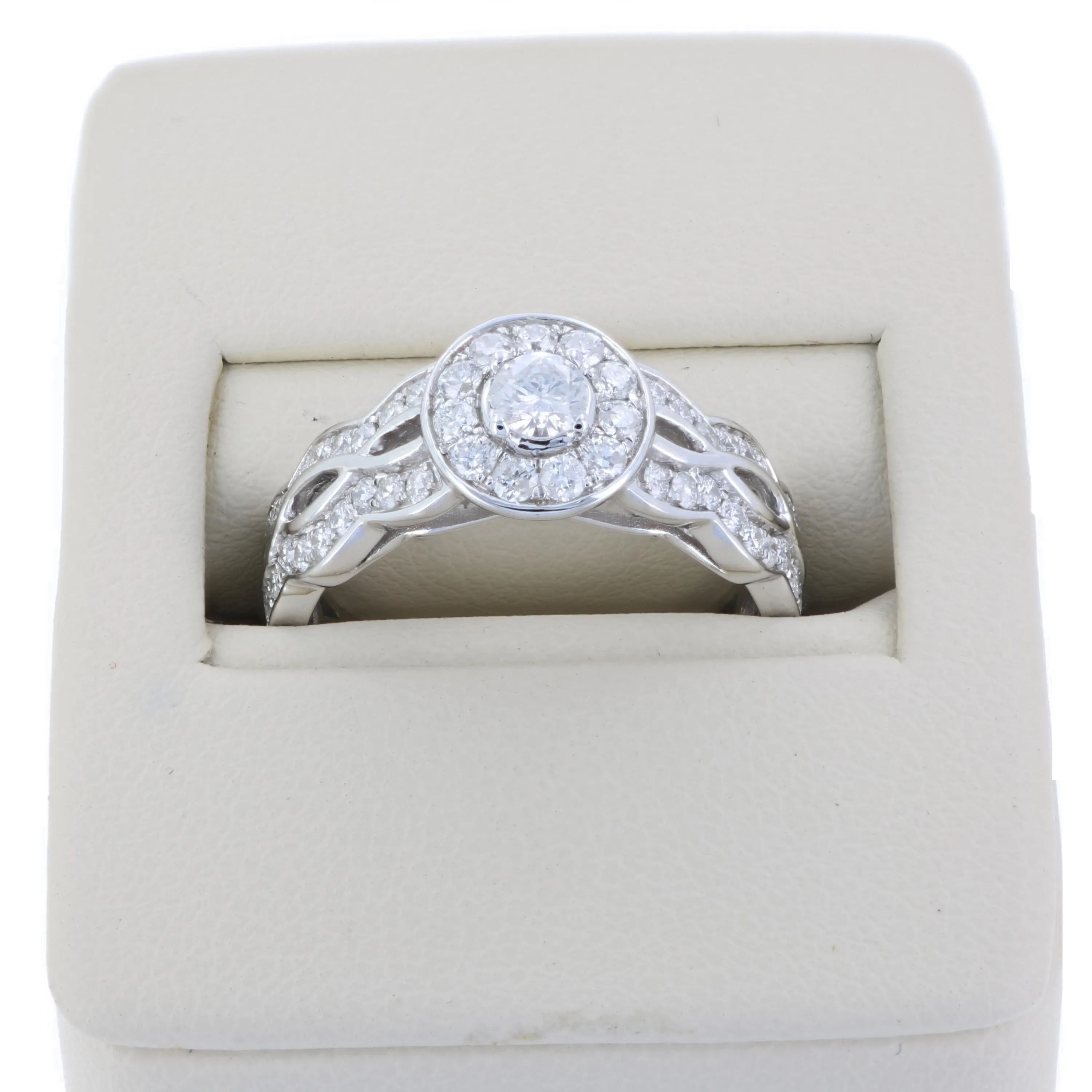 3/4 cttw Diamond Engagement Ring in 14k White Gold