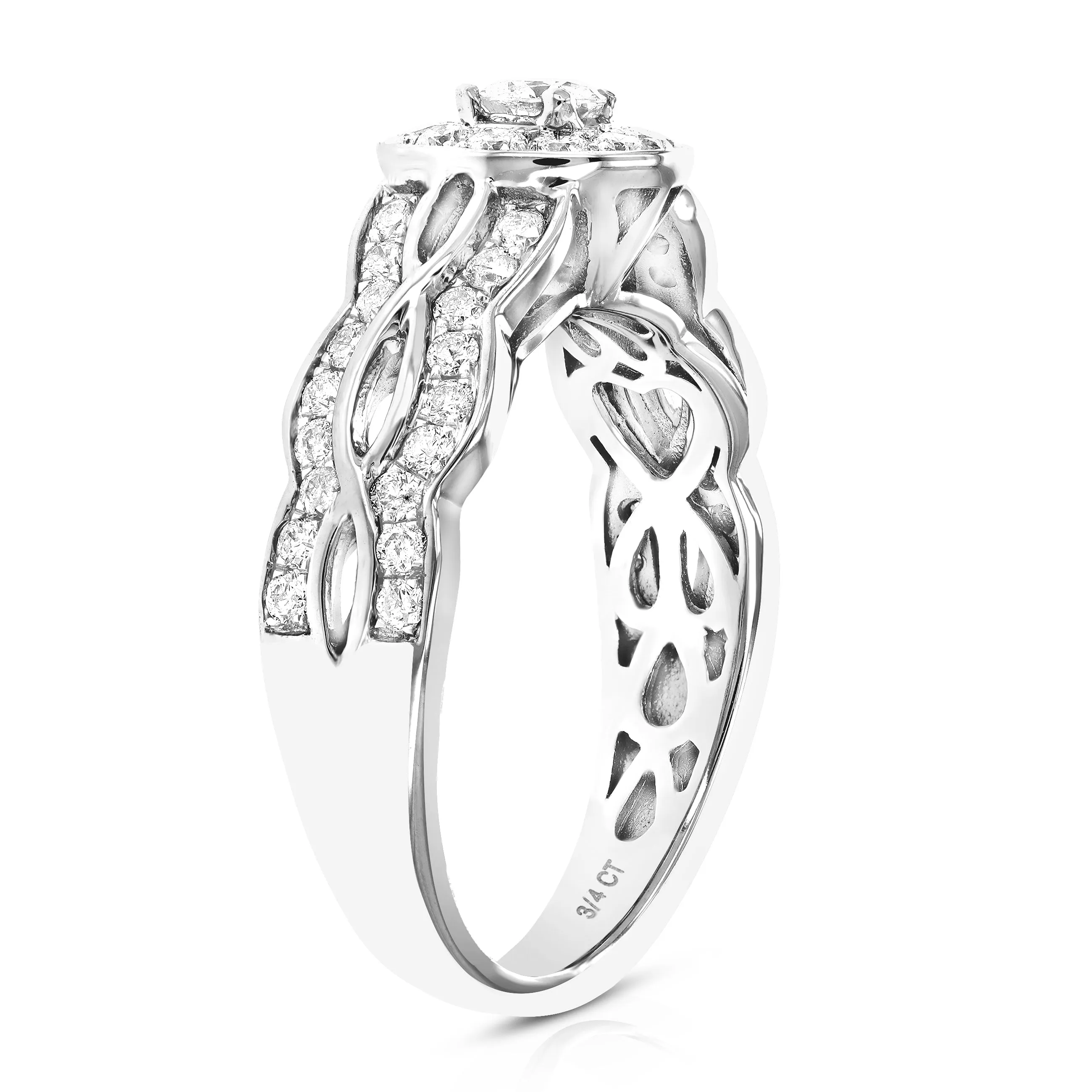 3/4 cttw Diamond Engagement Ring in 14k White Gold
