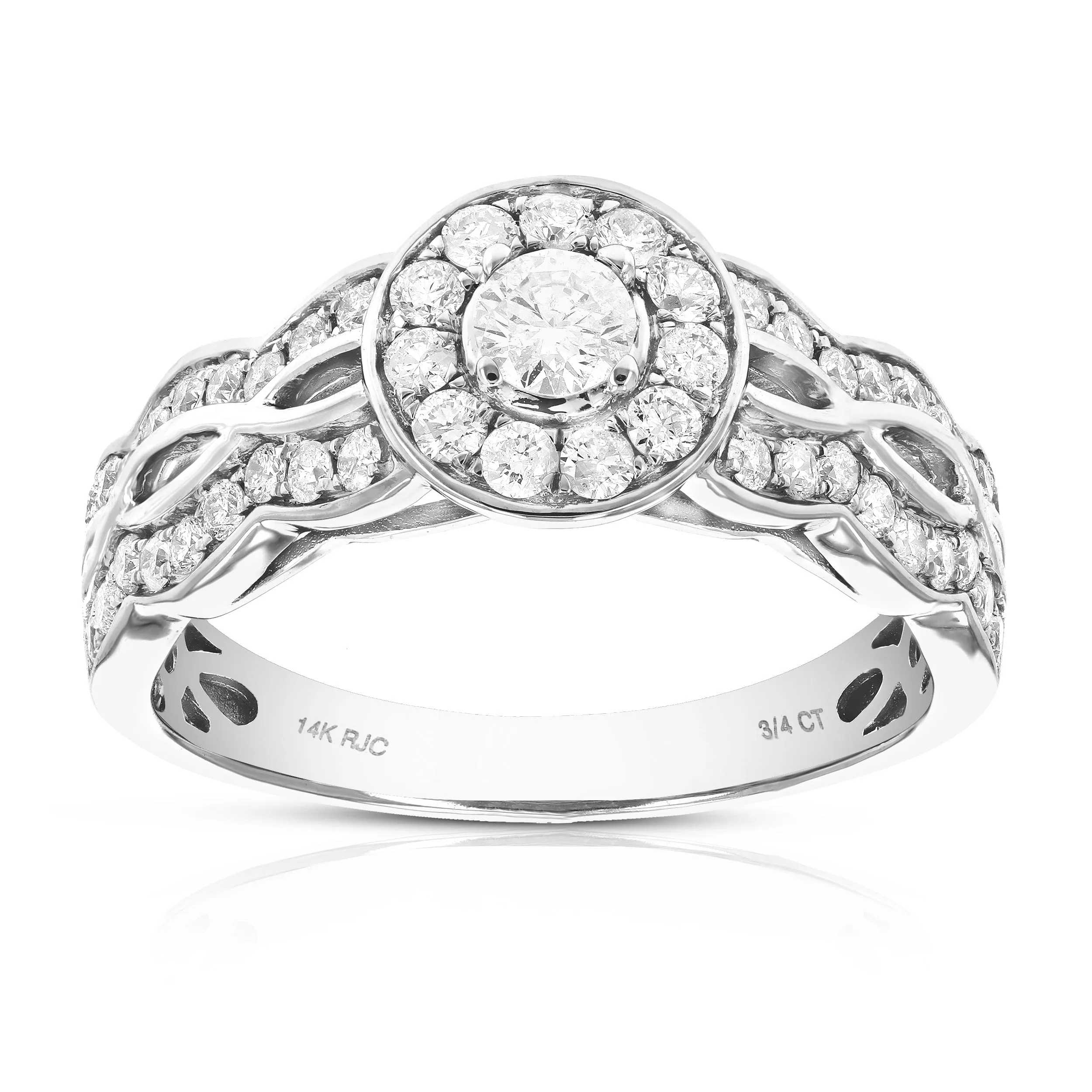 3/4 cttw Diamond Engagement Ring in 14k White Gold