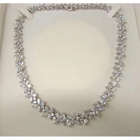 40 Ct Small Ladies Necklace Sparkling Genuine Natural Earth Mined Diamonds New