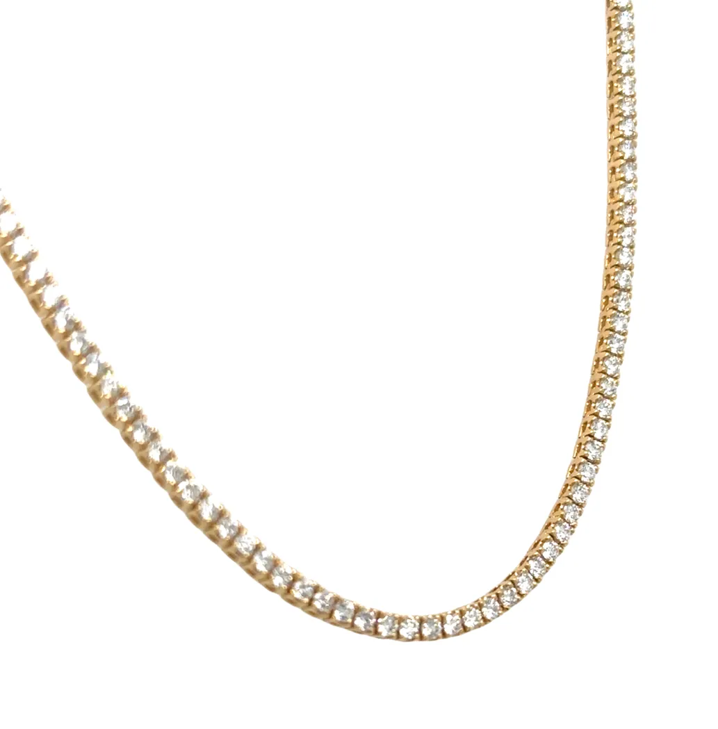 4.53ct tw Diamond Riviera Line Tennis Necklace