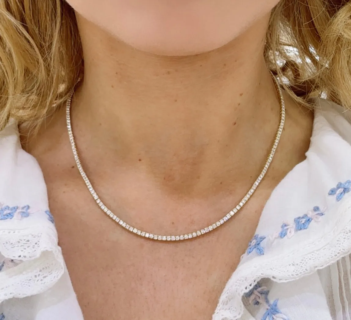 4.53ct tw Diamond Riviera Line Tennis Necklace