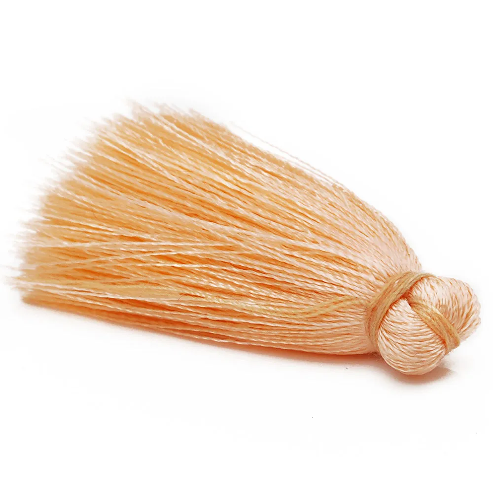 4cm Silky Tassels,Rubber pink Handmade Long Jewelry Tassels,Fashion Mala Necklace Tassels, 20pcs/lot