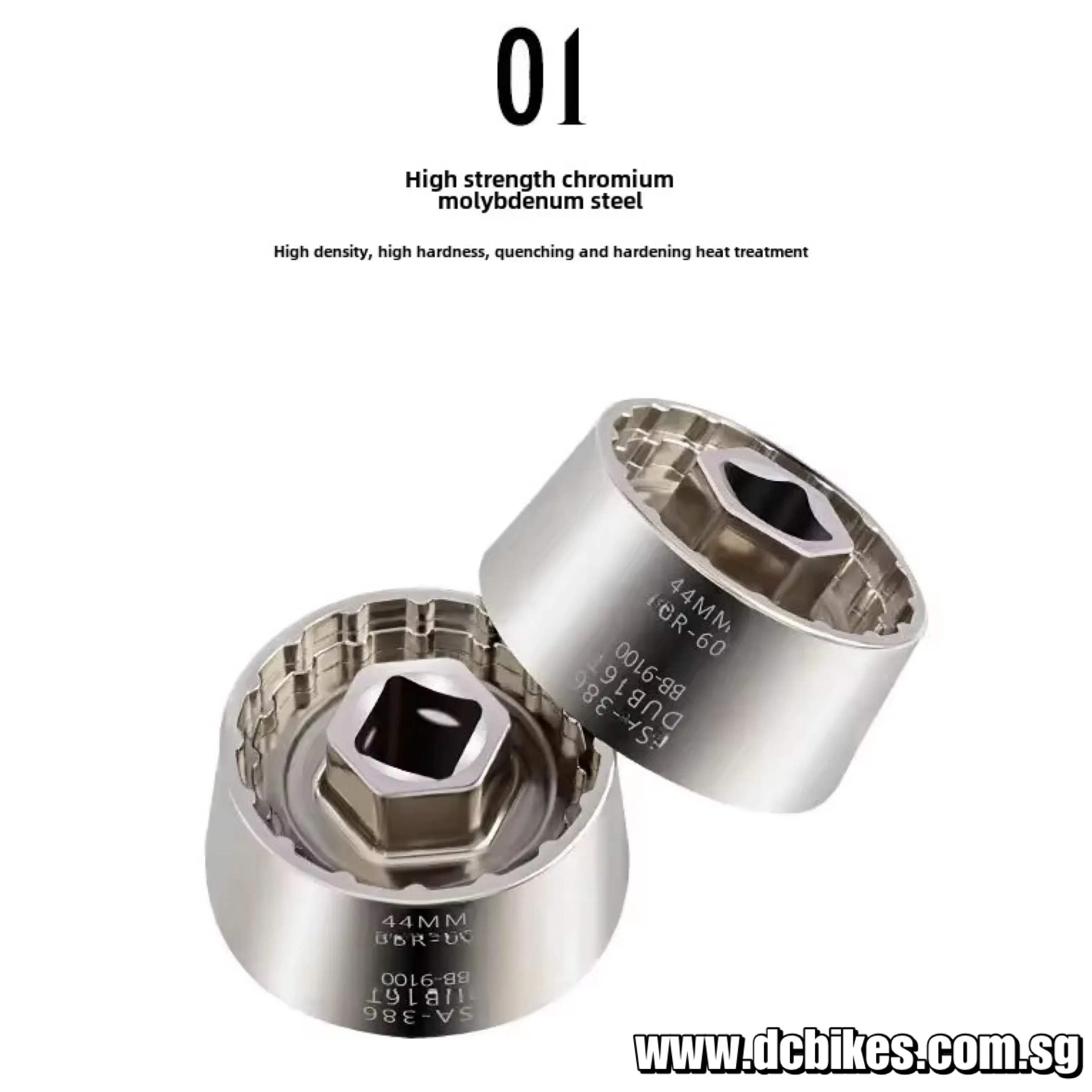 5 In 1 Bicycle Steel Chrome Solid 1/2" - 12.5mm Threaded Bottom Bracket BB Remover Tool