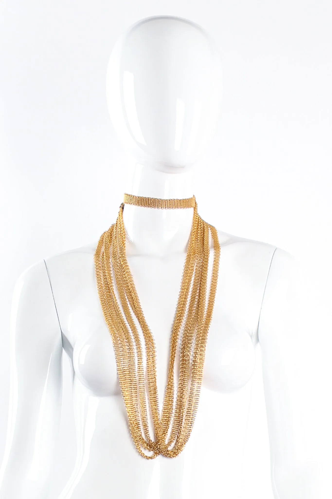 6-Strand Long Ring Mesh Necklace