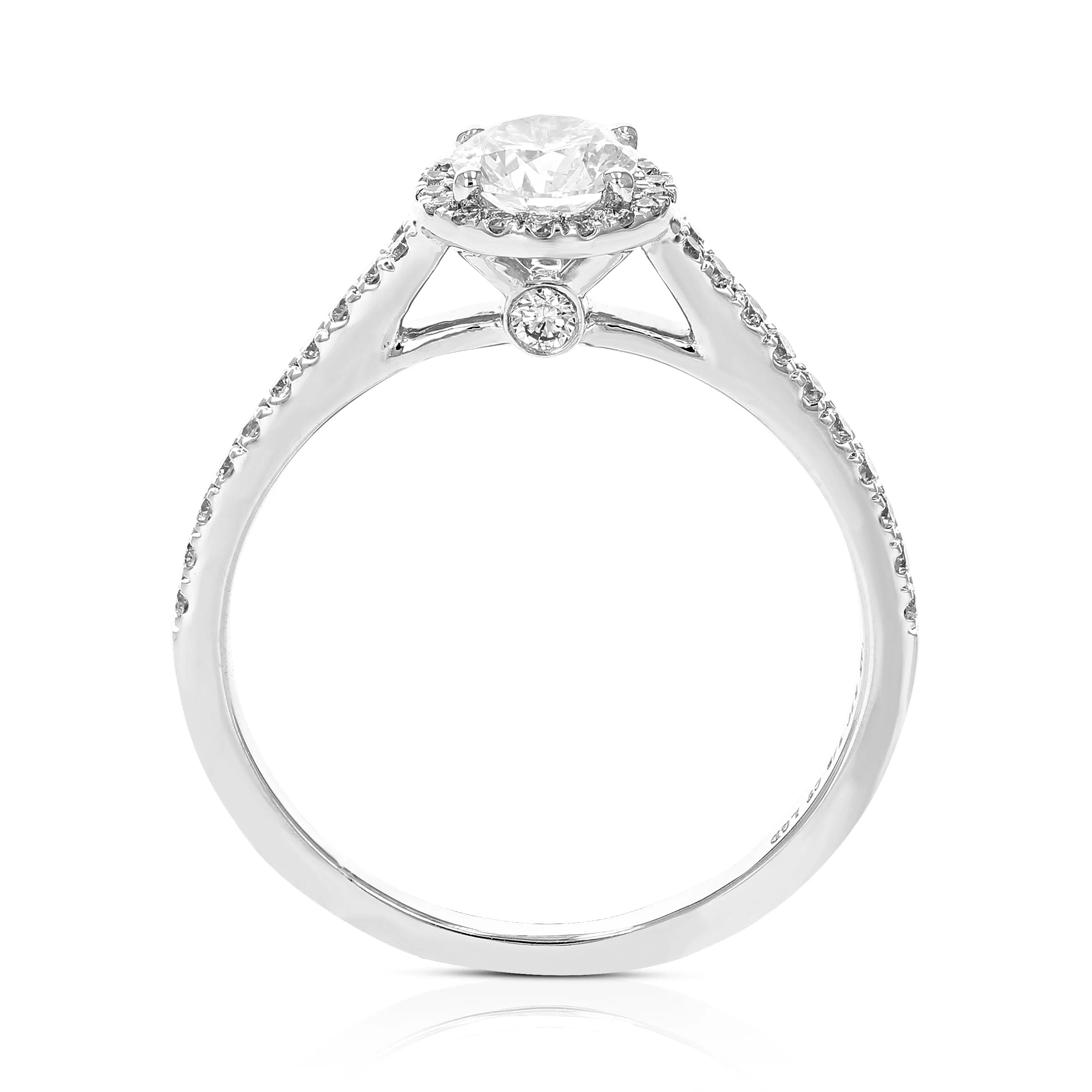 7/8 cttw Lab Grown Diamond Solitaire Wedding Ring 14K White Gold