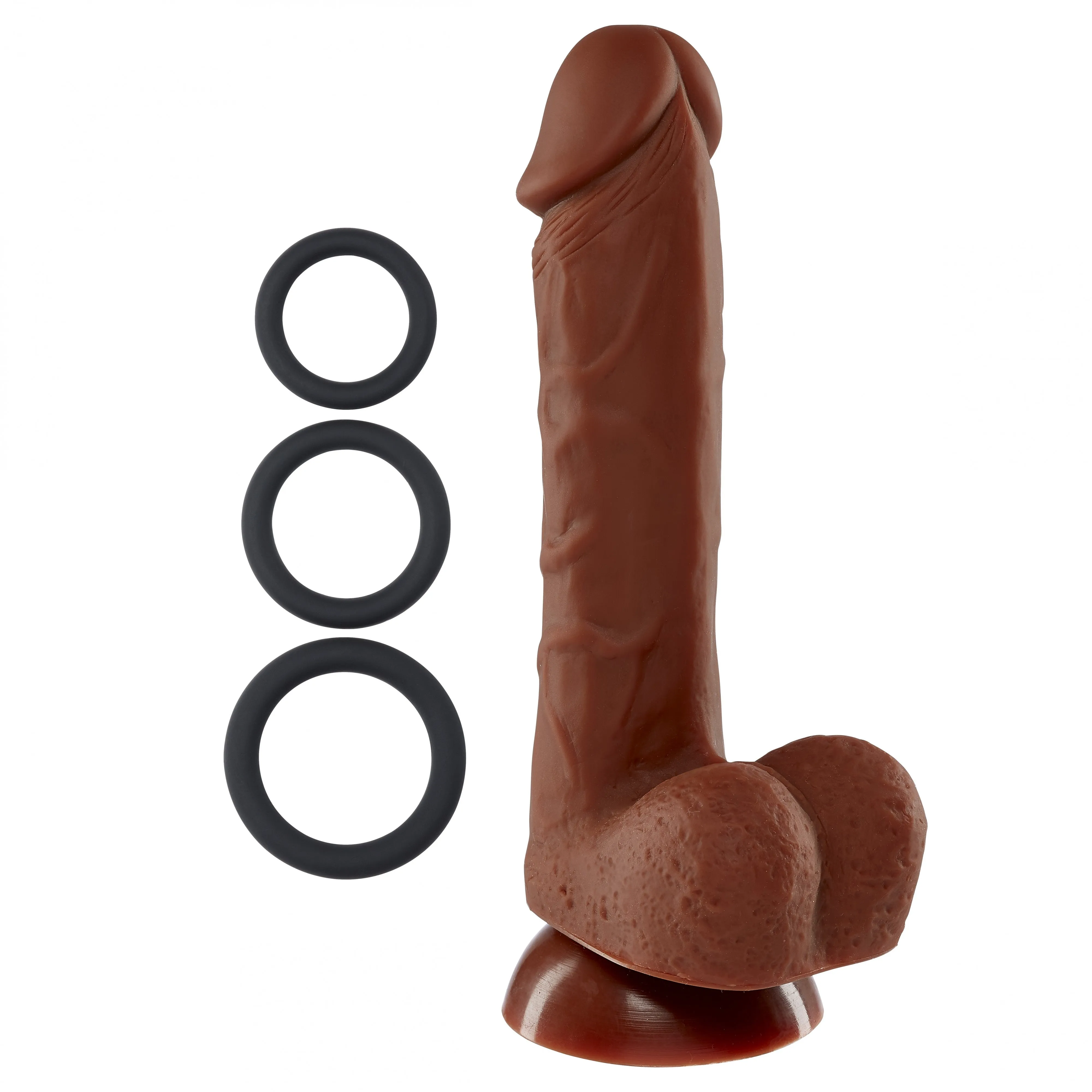 7&quot; Silicone Pro Odorless Dong - Brown