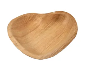 7" Heart Shaped Festivalware Palm Plate (case)
