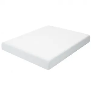8 Inch Foam Medium Firm Mattress with Jacquard Cover-King Size - Color: White -