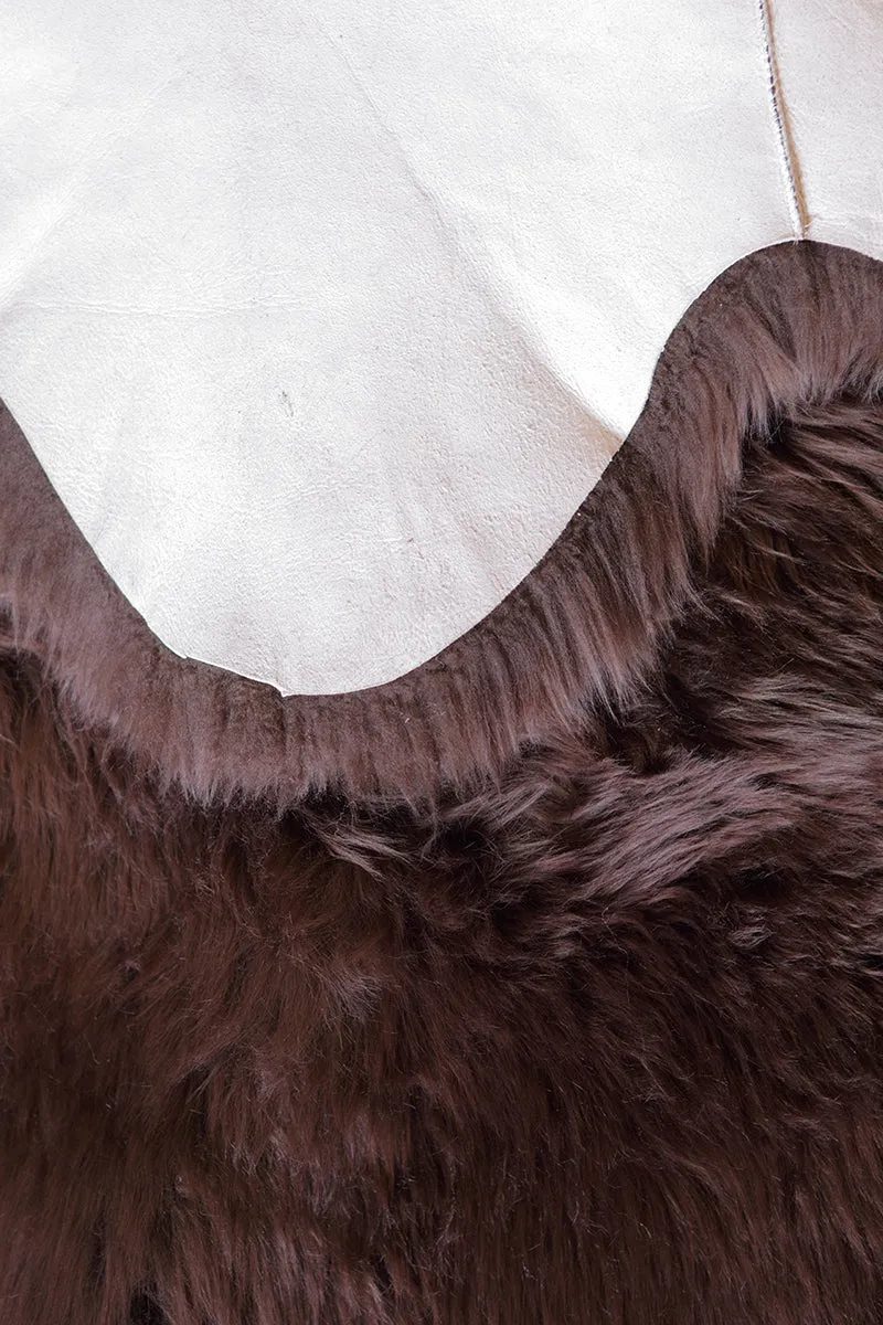 8-Pelt Large Sheepskin Area Rug - Brown Chocolate (6.2´ x  6.6´ )