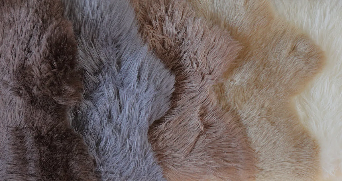 8-Pelt Large Sheepskin Area Rug - Brown Chocolate (6.2´ x  6.6´ )