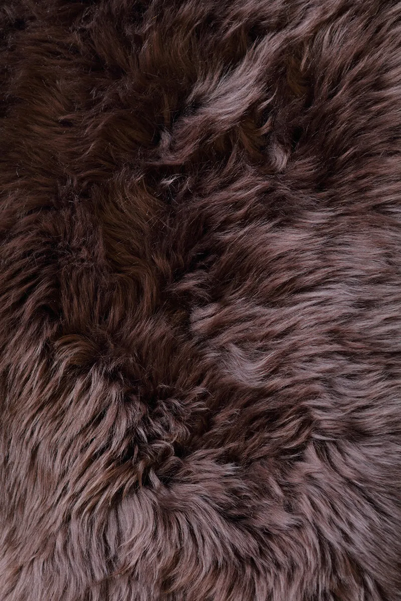 8-Pelt Large Sheepskin Area Rug - Brown Chocolate (6.2´ x  6.6´ )