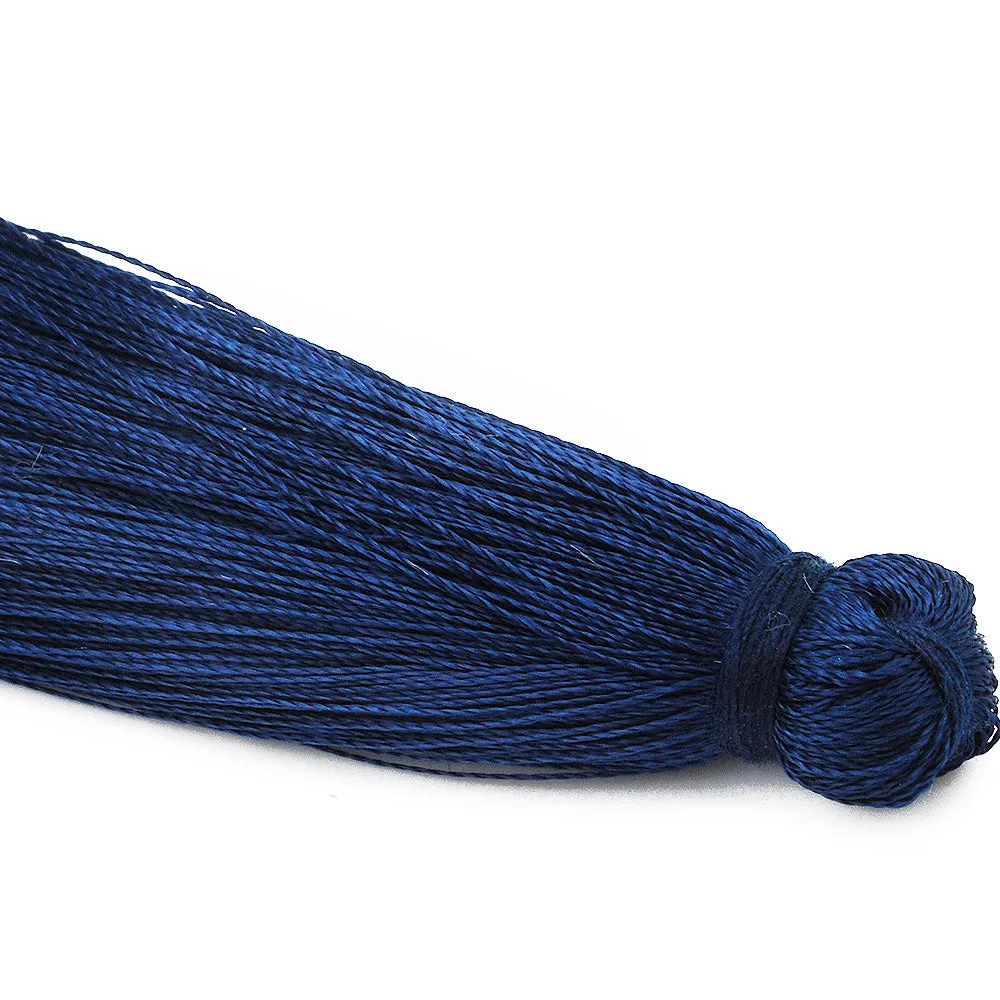 8cm Silky Tassels,Korea Handmade Long Jewelry Tassels,Navy Fashion Mala Necklace Tassels, 20pcs/lot