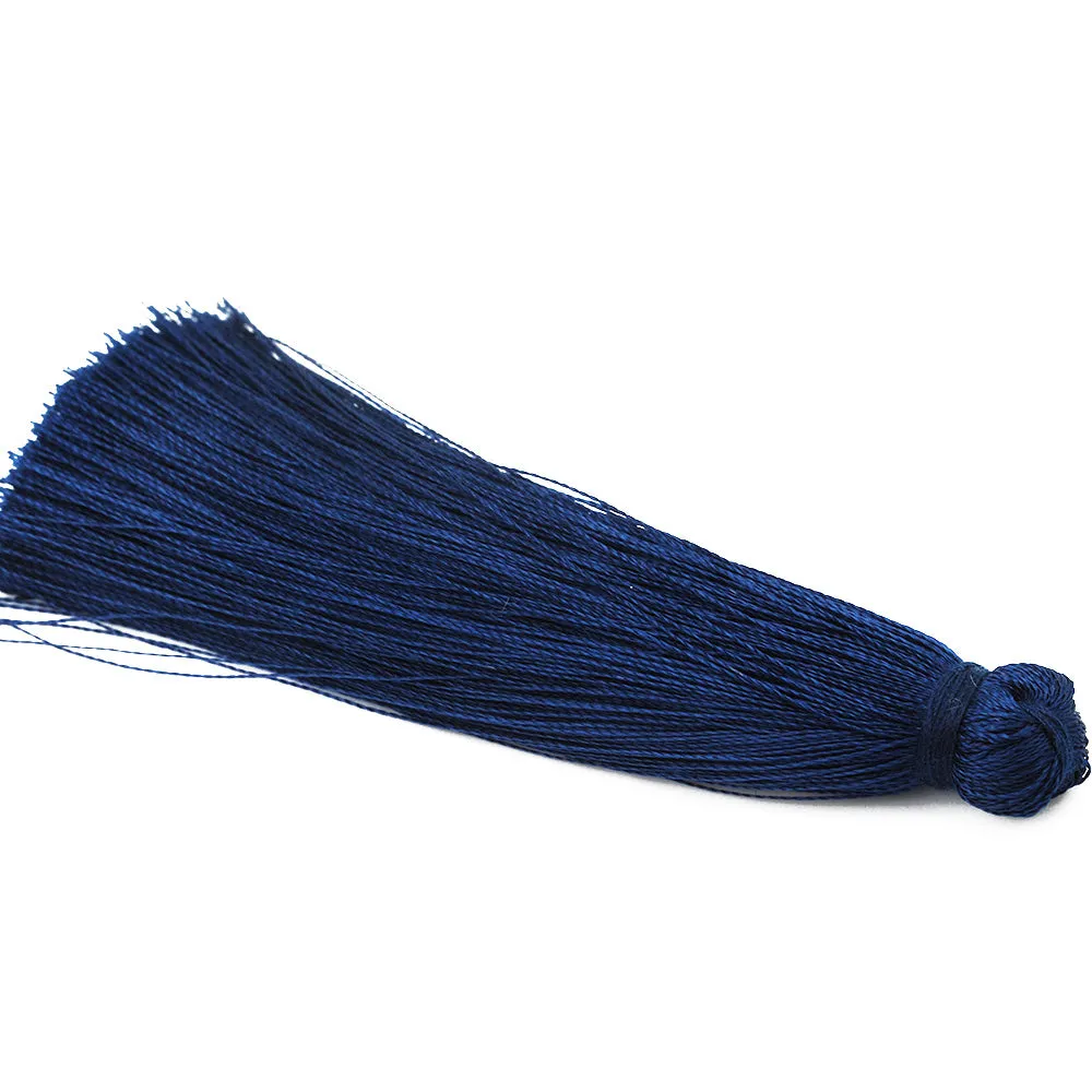 8cm Silky Tassels,Korea Handmade Long Jewelry Tassels,Navy Fashion Mala Necklace Tassels, 20pcs/lot