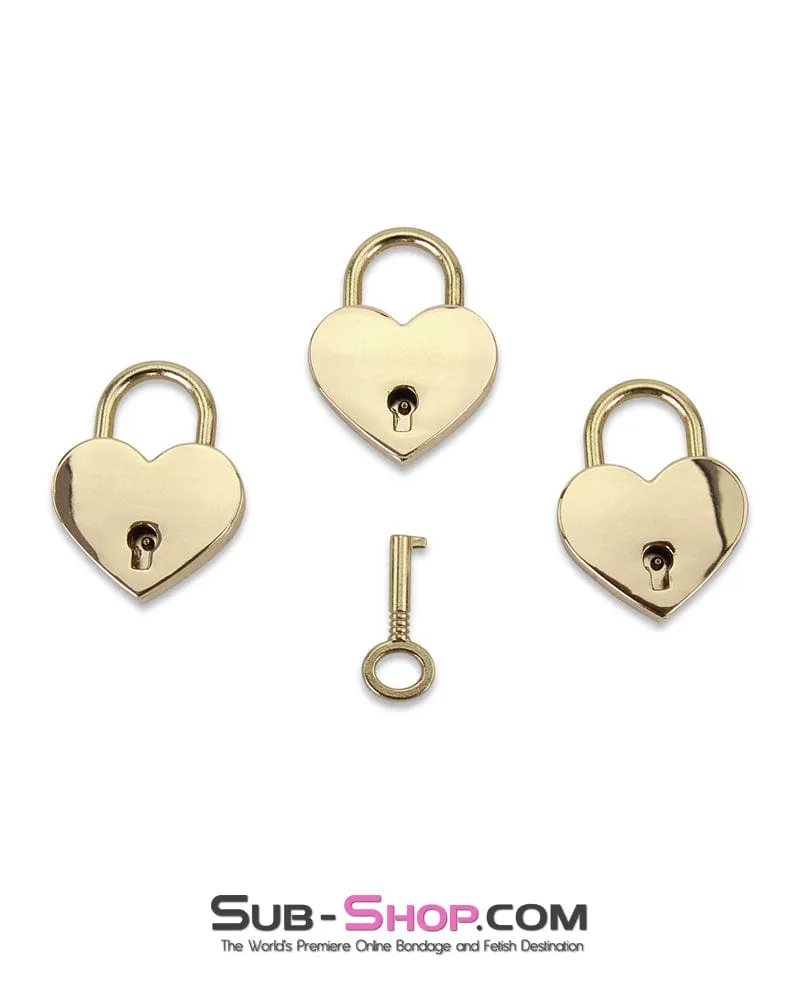 9720AE      Heart of Gold Heart Shaped Padlock