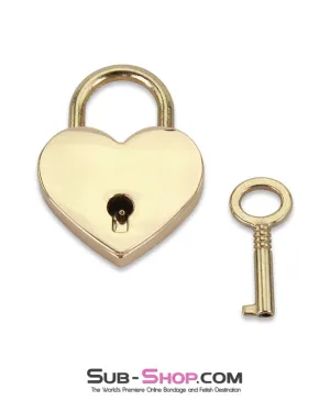 9720AE      Heart of Gold Heart Shaped Padlock