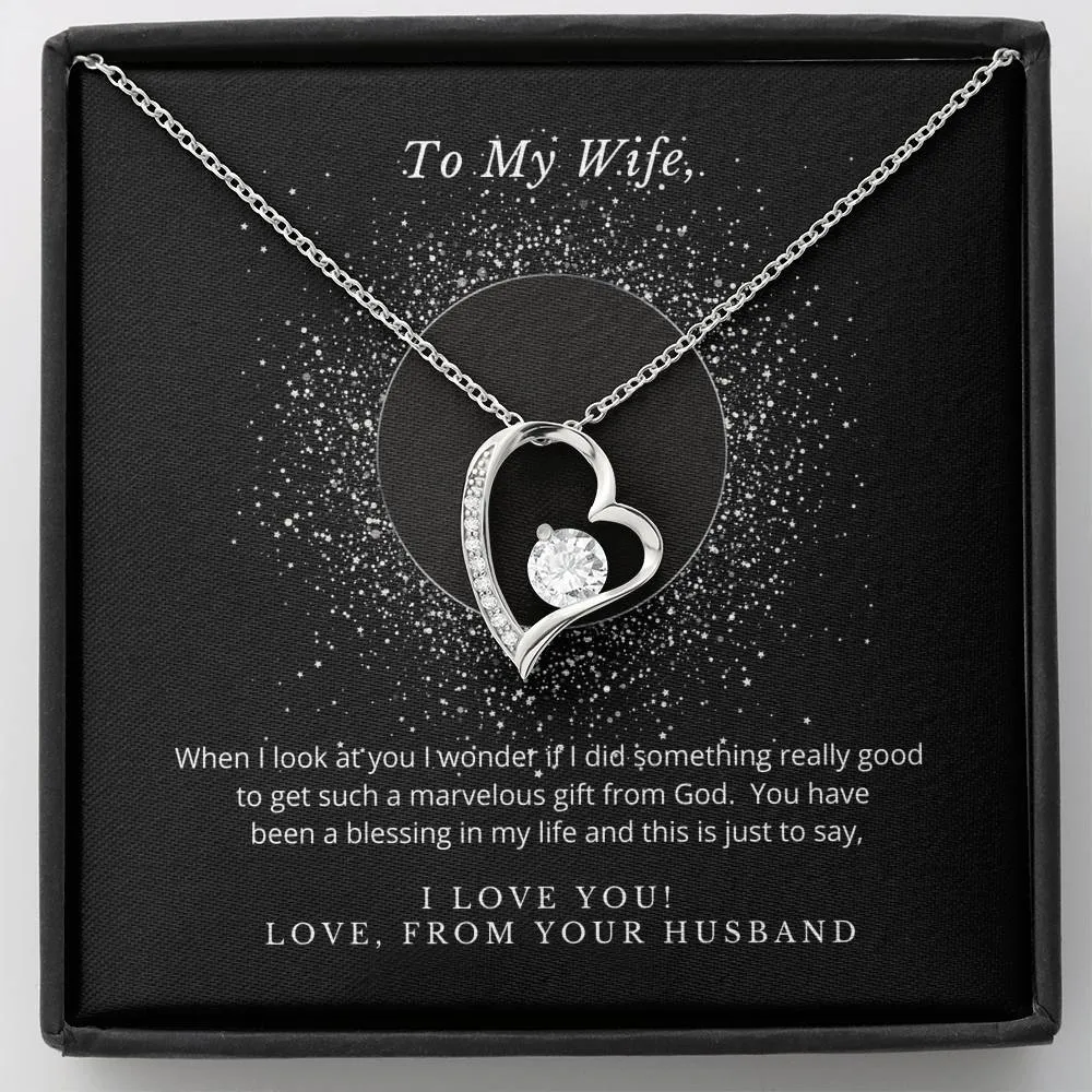 A blessing in my life-Forever Love Heart Necklace for Wife