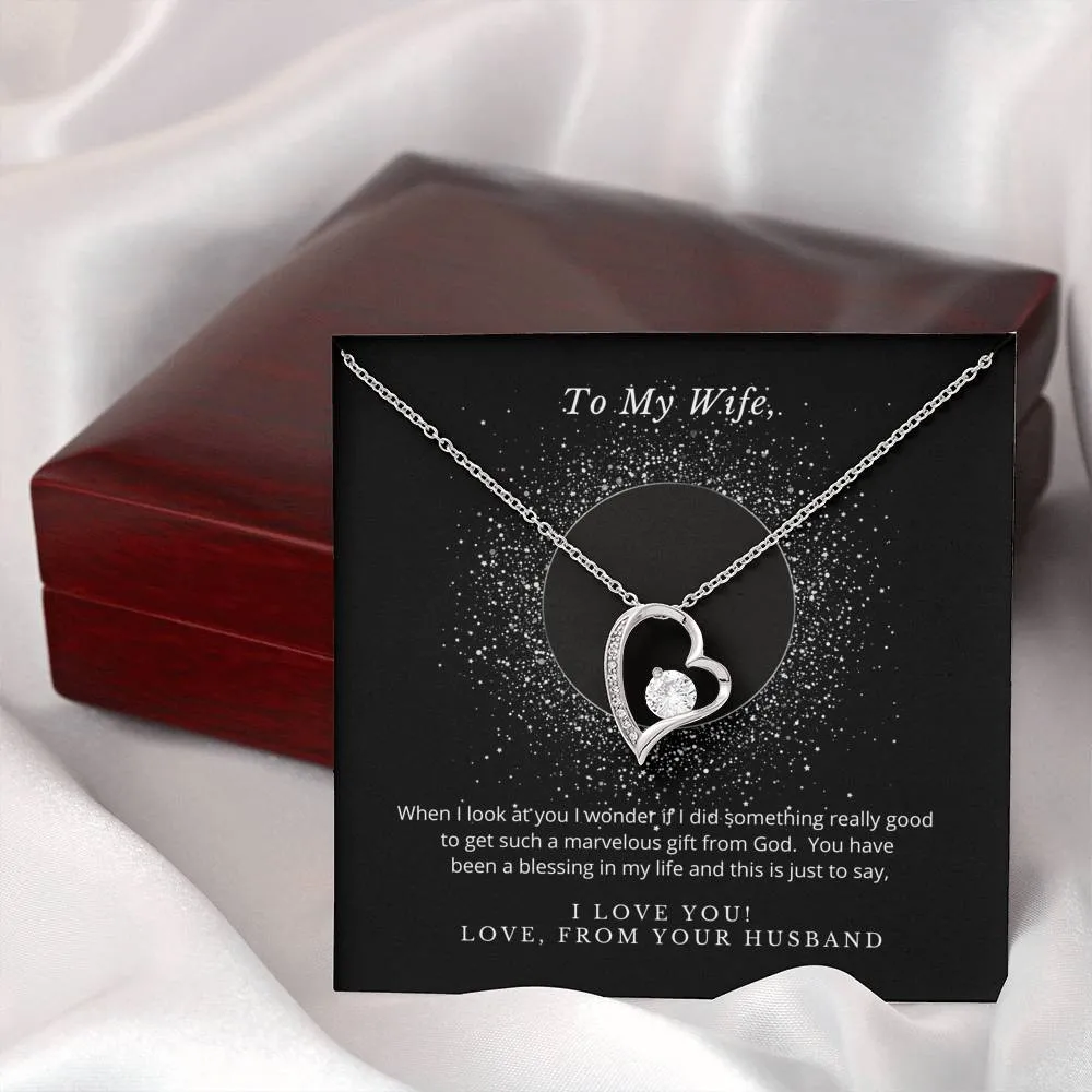 A blessing in my life-Forever Love Heart Necklace for Wife