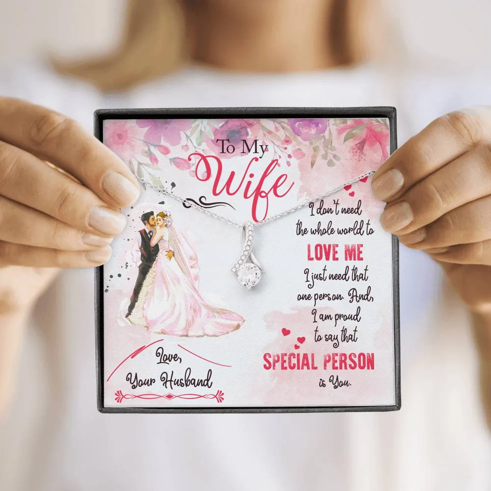 All I need is you-Alluring Beauty Solitaire Necklace for Wife