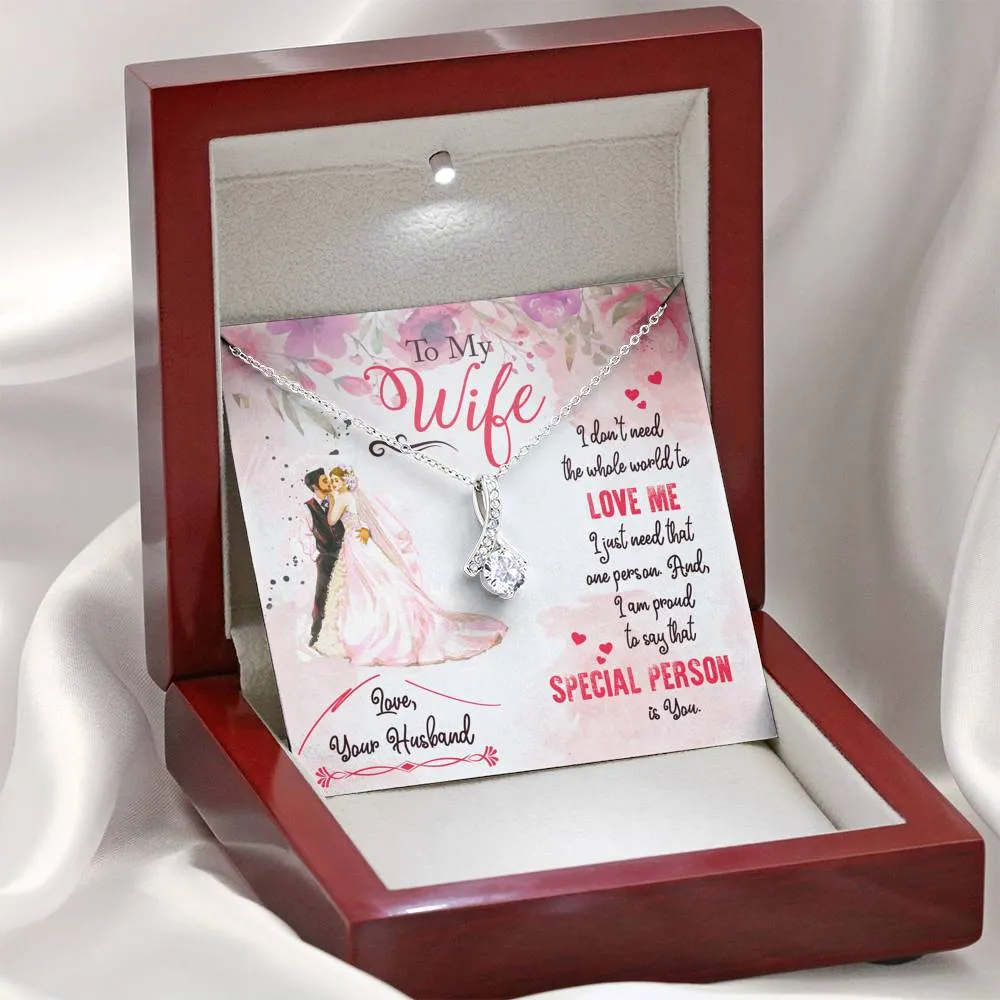 All I need is you-Alluring Beauty Solitaire Necklace for Wife