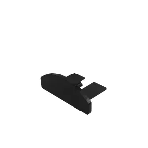 Aluminum Handrail Component - End Cap For 2-1/2" X 1" Square Aluminum Handrail (MB)