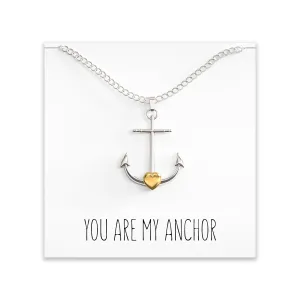 Anchor Necklace – Nautical Charm - Pendant with Cute Message Card
